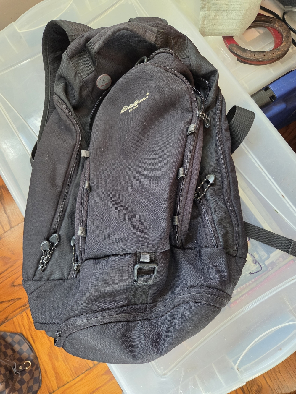 Eddie Bauer Black Men's Multi‑Compartment Backpack